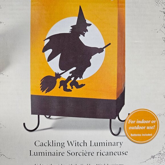 Hallmark Huntington Cackling Witch Luminary Motion Activated Indoor/Outdoor Use - Picture 3 of 9